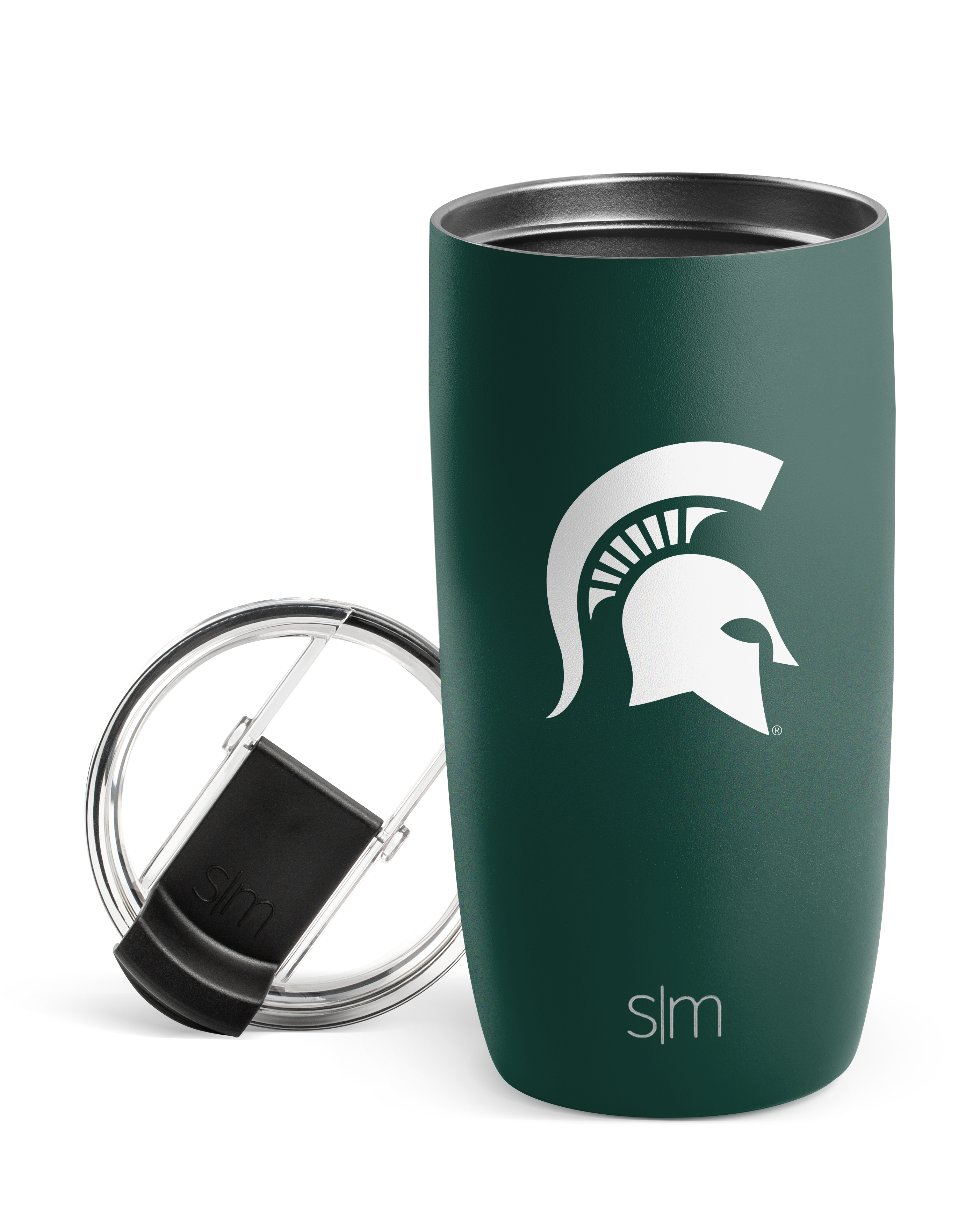 Insulated Stainless Steel Collegiate Voyager Tumbler with Clear Flip Lid & Straw - 20oz Leakproof Travel Mug for Coffee, Tea & Cold Drinks - Perfect for School, Office & Outdoor Activities