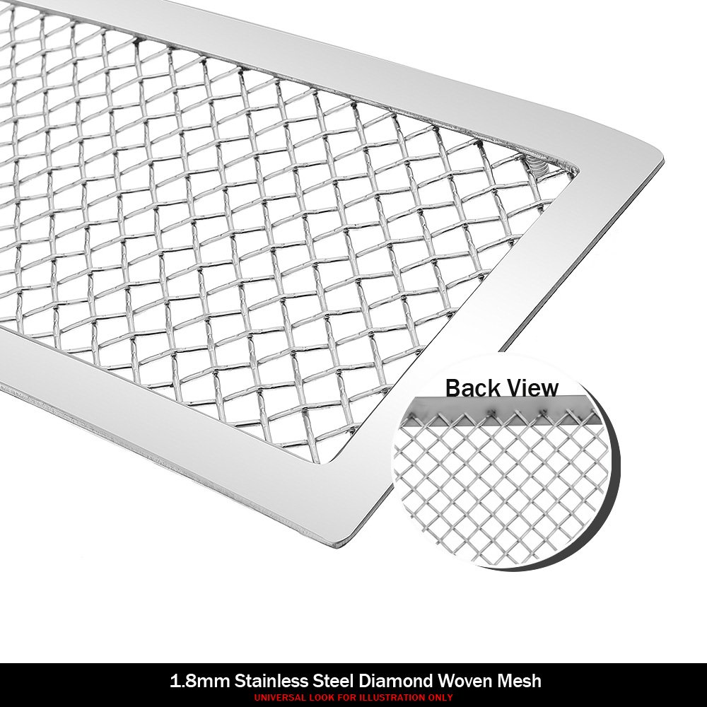 Premium Stainless Steel Chrome Mesh Grille Insert for 2016-2017 Chevy Equinox - Upper Main Grille Replacement N19-T07367C - Enhances Vehicle Appearance & Protection for Daily Driving & Car Shows