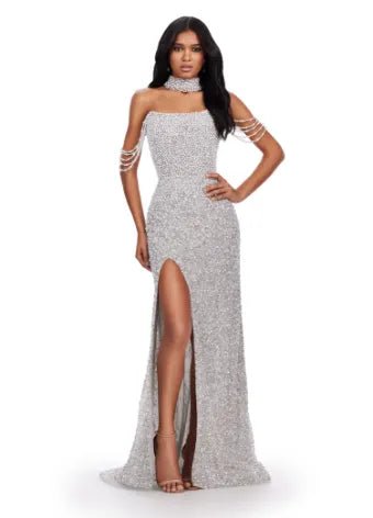ASHLEYLauren Women's Elegant Floral Print A-Line Dress 11598 - Perfect for Parties, Weddings & Special Occasions