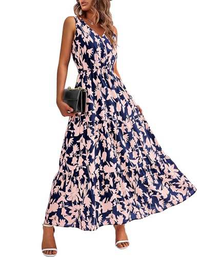 Navy Pink Flower