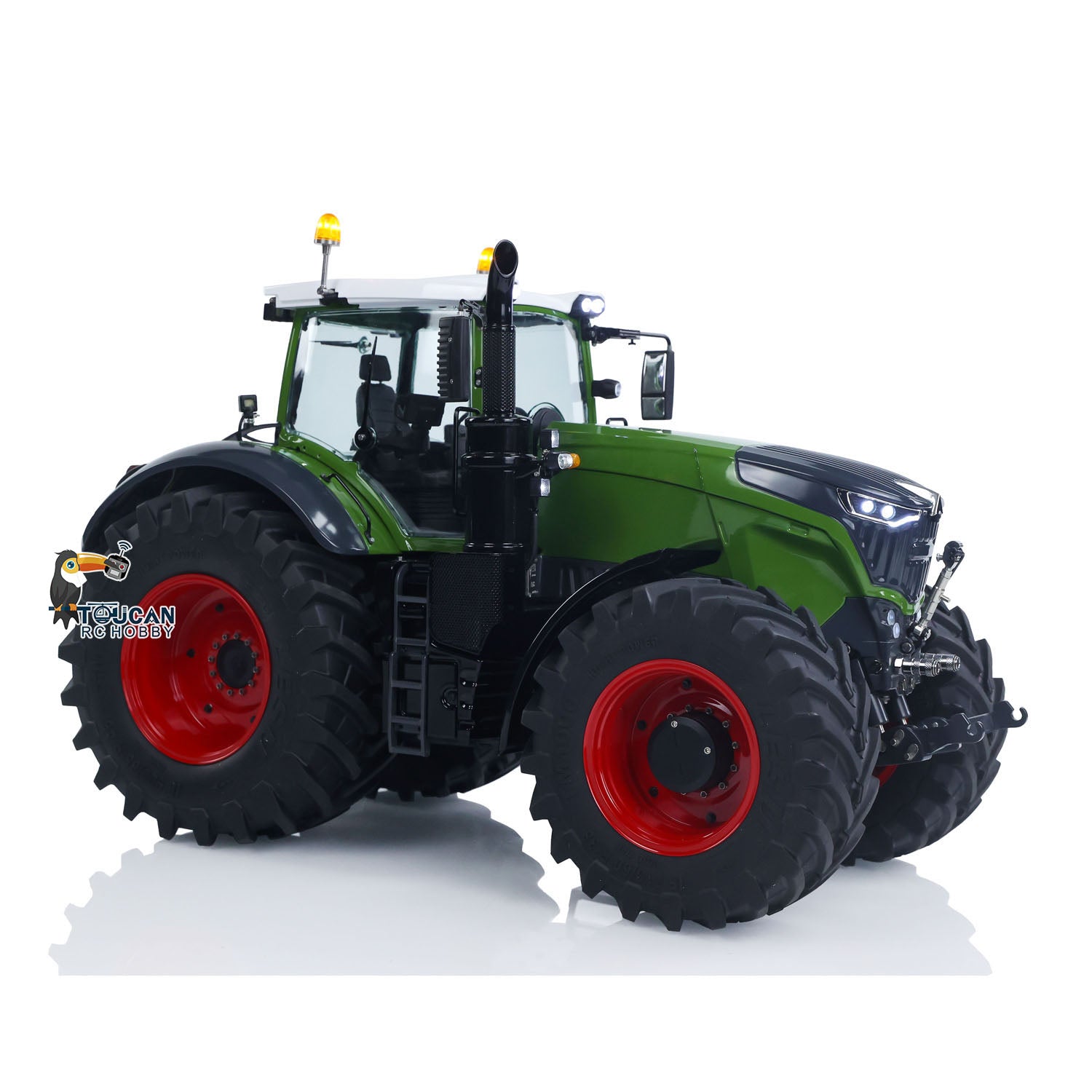 LESU AOUE 1050 1/14 Scale 4WD Metal Hydraulic RC Tractor - 4X4 Radio Control Vehicle with Light & Sound - Realistic Agricultural Toy Car for Hobbyists & Collectors - Perfect for Farm Simulation Play & RC Model Enthusiasts