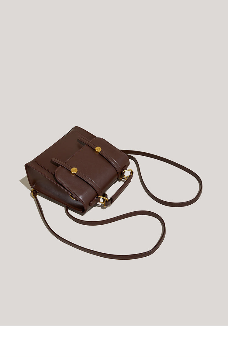 Vegan Leather Buckle Backpack - Crossbody Shoulder Bag for Women & Men | Stylish & Durable for Travel, Work & Daily Use