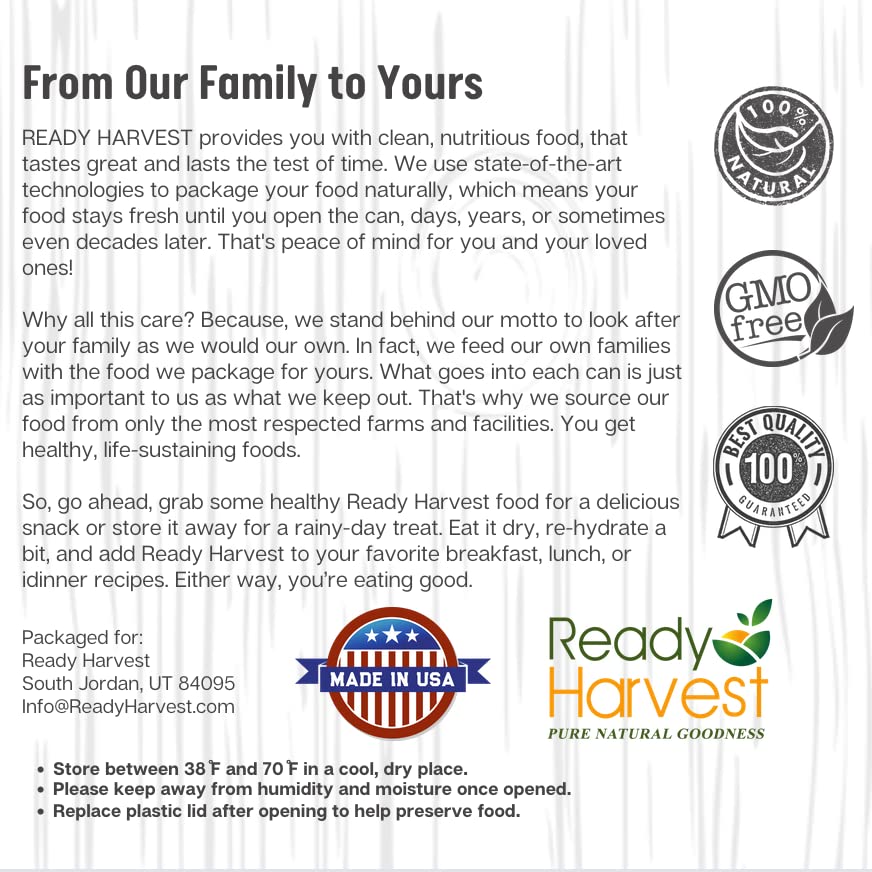 Ready Harvest Red Beans Canned Food - Quick-Cook Emergency Survival Beans with 25-Year Shelf Life (3 lbs, #10 Can) - Perfect for Camping, Prepping & Long-Term Food Storage