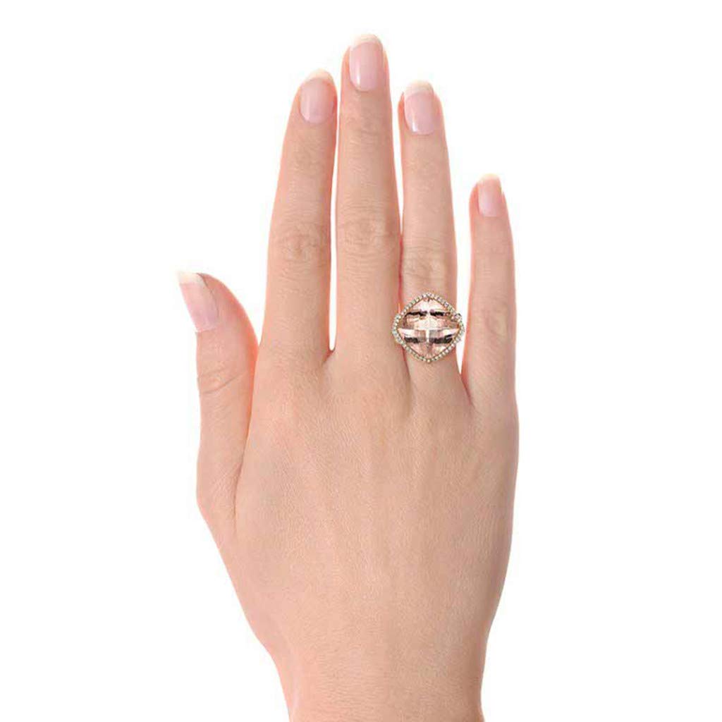 Elegant Champagne Cushion Cut Cubic Zirconia CZ Engagement Ring for Women - Sterling Silver Size 10 - Perfect for Cocktail Parties, Anniversaries & Special Occasions
