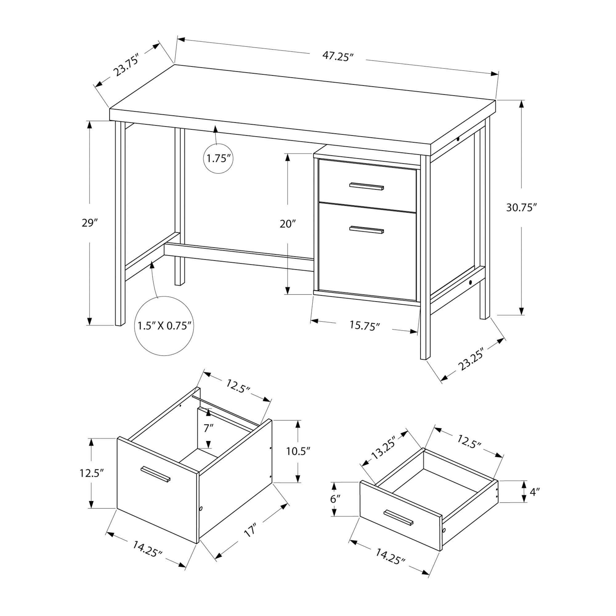 Offex 48 Inch Modern L-Shaped Computer Desk for Home Office - Silver Metal Legs & Dark Taupe Finish - Perfect for Small Spaces, Gaming Setup, and Remote Work