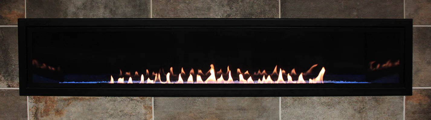 60 Inch Linear Vent Free Fireplace - Empire Boulevard Contemporary Design for Modern Living Rooms & Bedrooms - VFLB60FP90