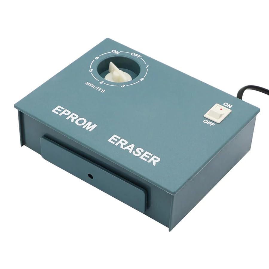 EPROM Eraser Machine with UV Light Timer - Semiconductor Chip Data Eraser for IC, Wafer & Multiple EPROMs - Perfect for Electronics Repair Labs & DIY Projects