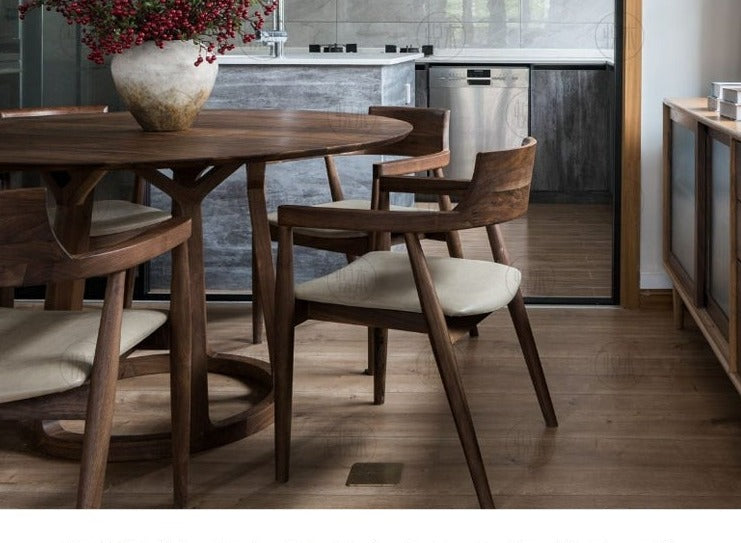 Premium Scandinavian Hardwood Dining Chair - Solid Wood Modern Kitchen & Dining Room Chair - Perfect for Home, Restaurant, and Cafe Use