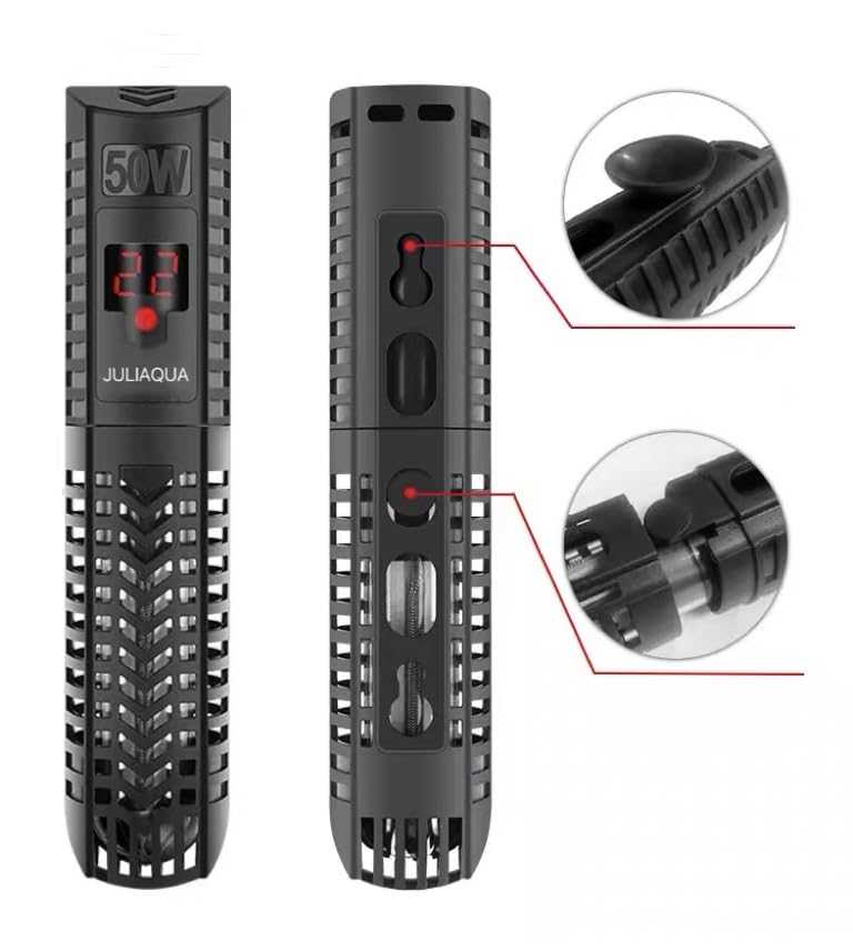 500W Submersible Aquarium Heater with Digital Temperature Display - Adjustable Fish Tank Heater for Freshwater & Saltwater Tanks - Perfect for Tropical Fish, Turtles & Aquatic Plants