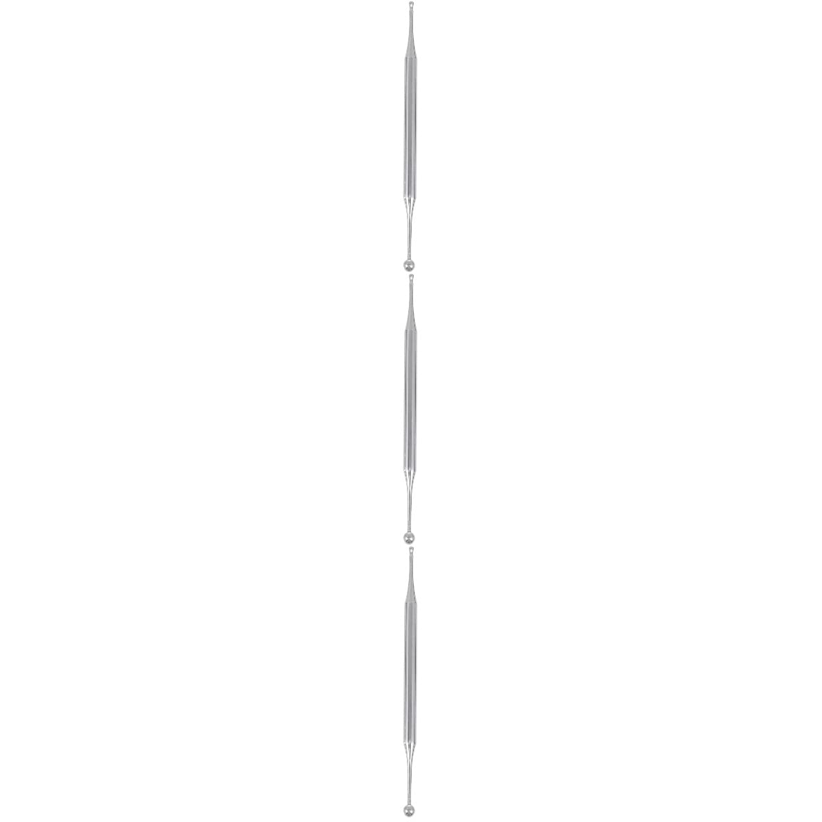 3-Pack Stainless Steel Acupuncture Pen for Ear & Body Massage - Double Headed Manual Reflexology Tool for Facial & Pressure Point Therapy - Perfect for Stress Relief, Pain Management & Wellness at Home/Clinic