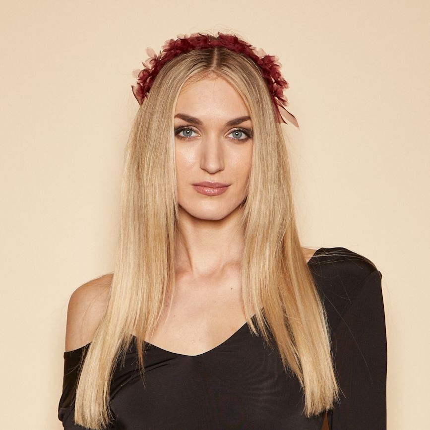 Aster Silk Flower Headband for Women - Elegant Floral Hair Accessory for Weddings, Parties & Everyday Wear