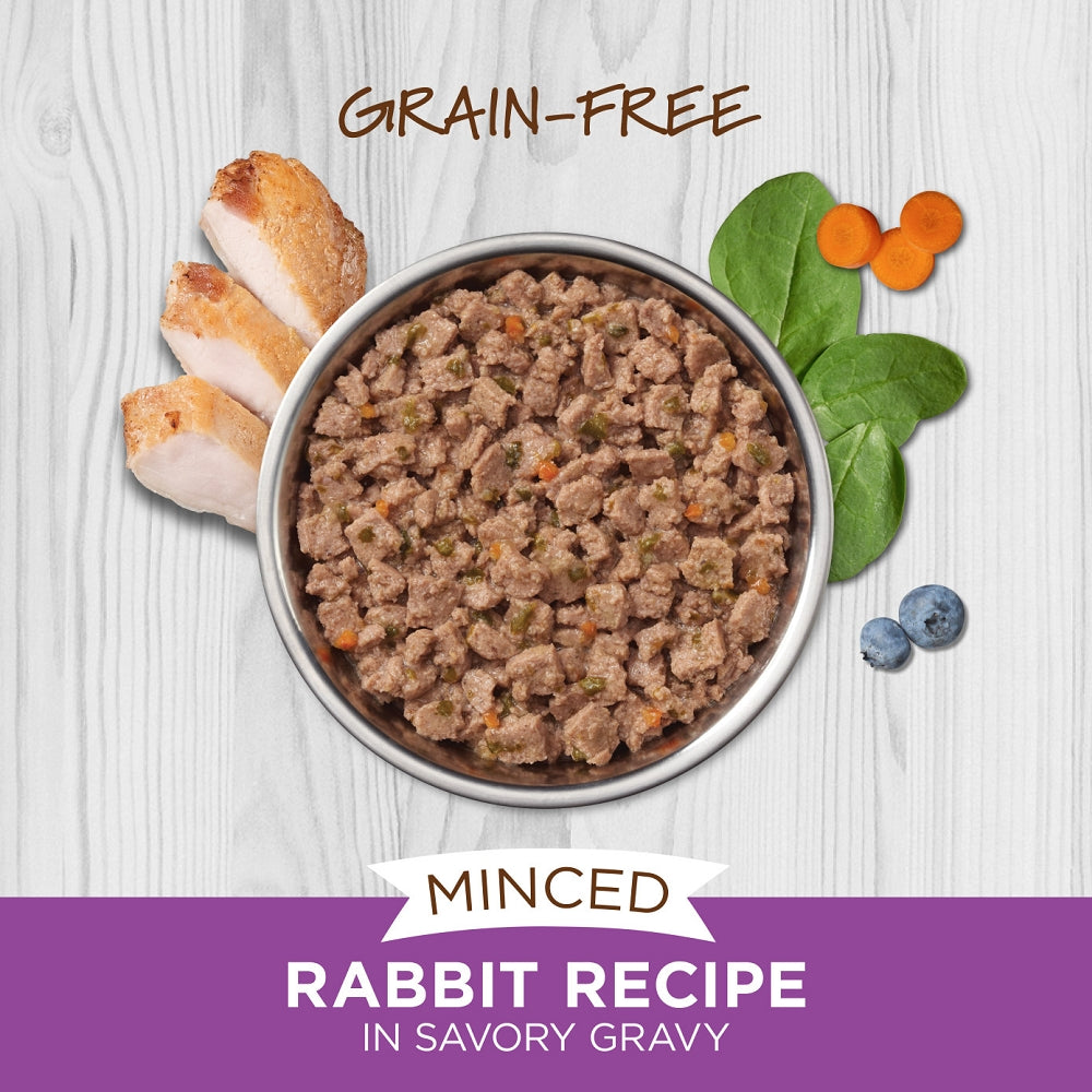 Premium Minced Rabbit Recipe Wet Cat Food - Grain-Free, High-Protein, Natural Ingredients for Adult Cats - Perfect for Picky Eaters & Sensitive Stomachs - Ideal for Mealtime, Training Treats, or Food Toppers