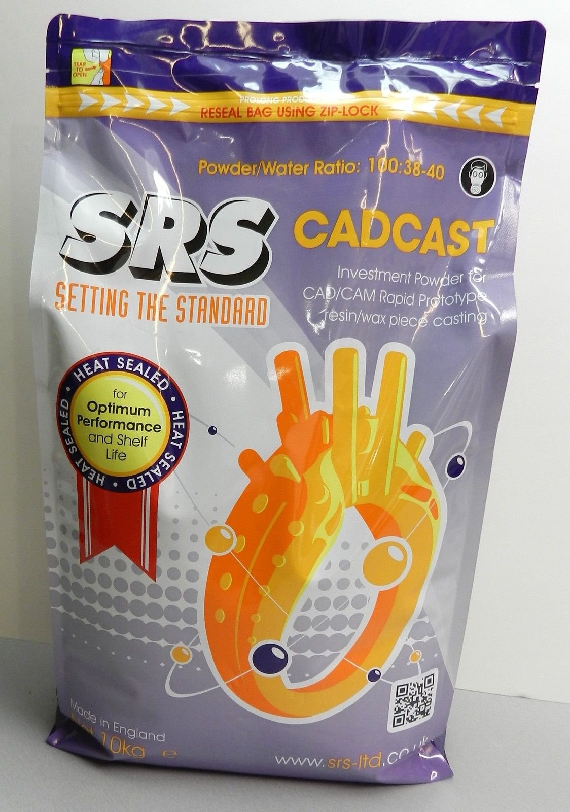 CADCAST 10Kg Resin Wax Casting Investment Powder for CAD/CAM Rapid Prototype Models (LZ 24 FR L Box) – Ideal for Jewelry Making, Dental Crowns & Industrial Prototyping