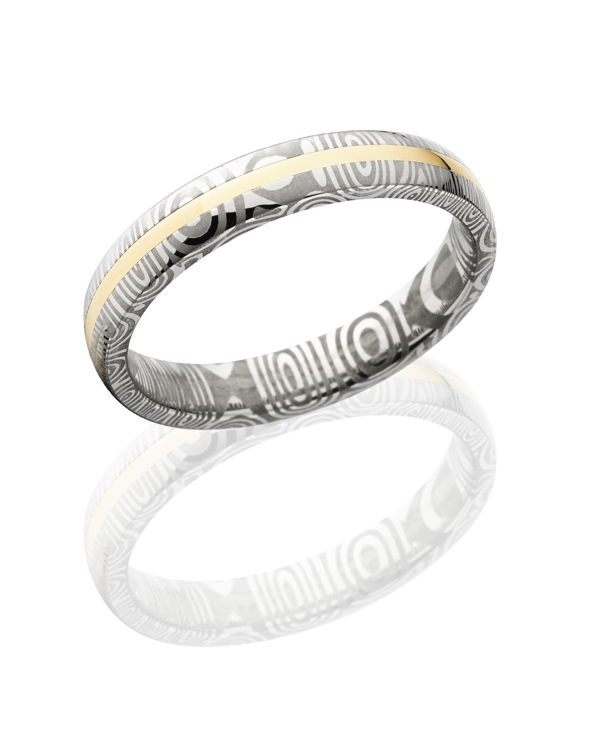 Handmade Damascus Steel Wedding Bands for Men & Women - 14K Gold Inlay Rings - USA Made - Perfect for Anniversaries, Engagements & Unique Gifts