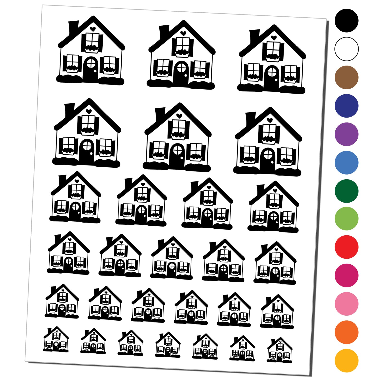 Waterproof Temporary Tattoos - Heart Window Design Fake Body Art Set for Women & Teens | Black Color (1 Sheet) | Perfect for Parties, Festivals, and Summer Beach Looks