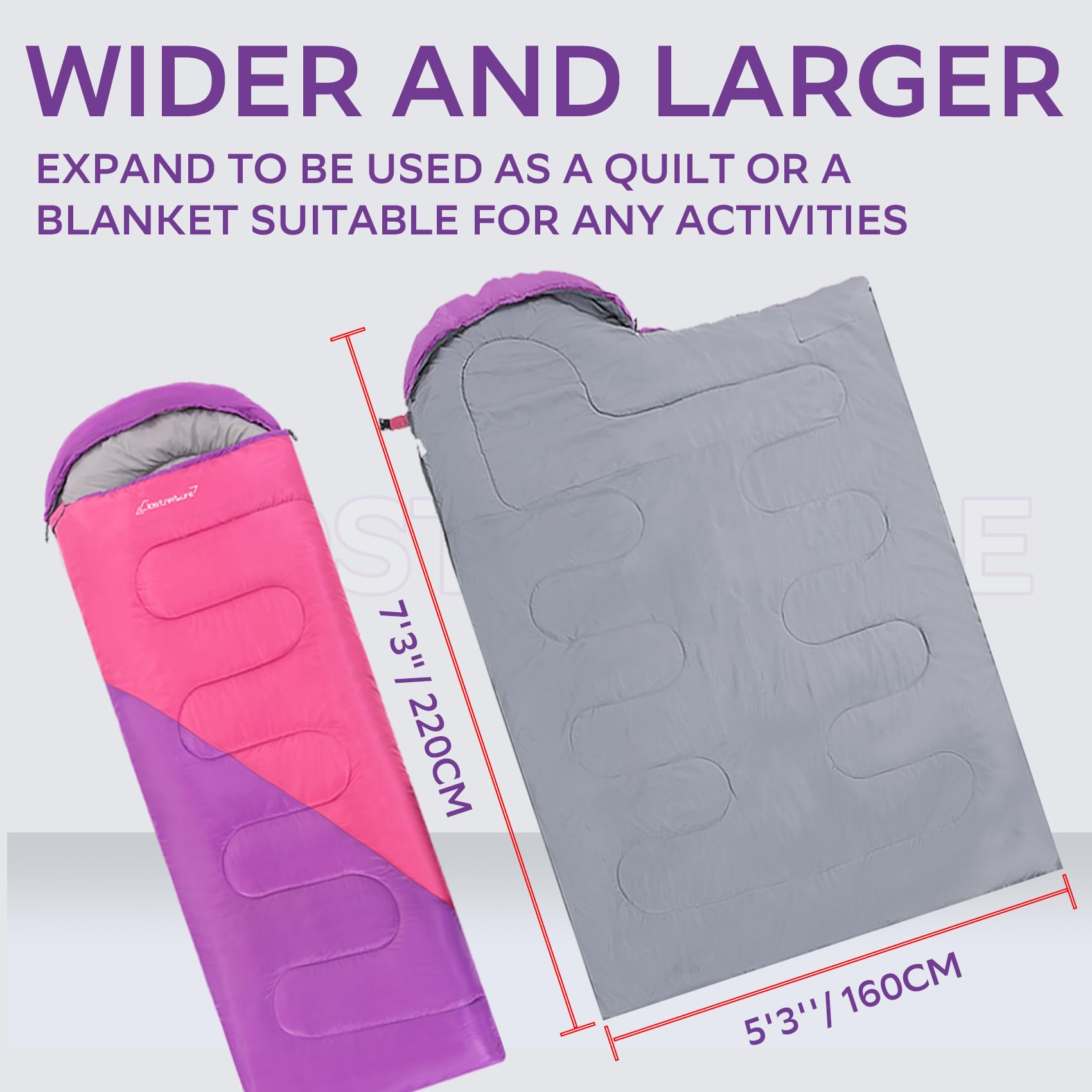 Clostnature Lightweight Sleeping Bag for Adults & Kids - Ultralight Camping & Backpacking Sleeping Bag for Cold Weather - Left Zipper Design with Compression Sack - Perfect for Hiking, Camping, and Outdoor Adventures