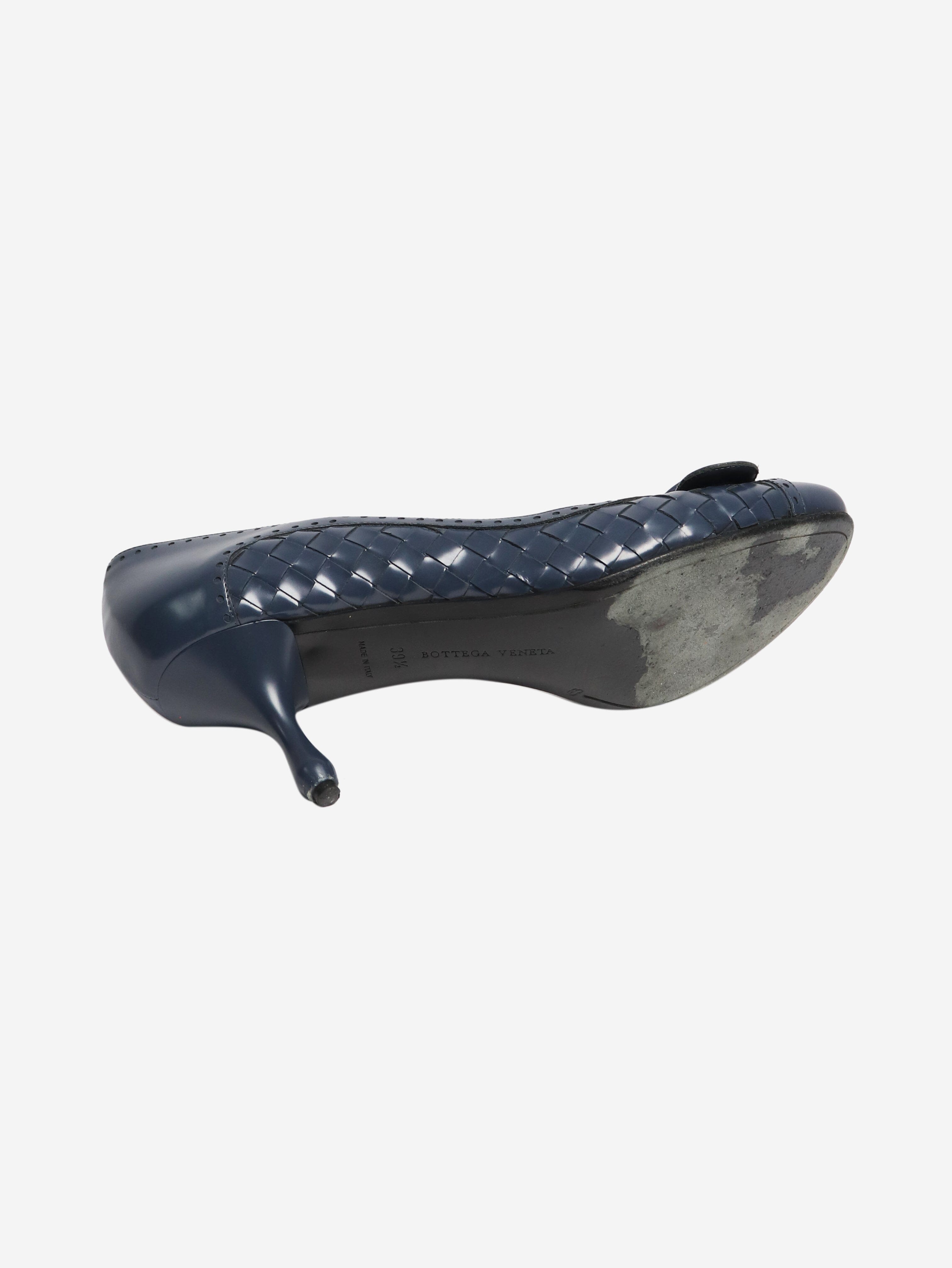 Blue Intrecciato Women's Heels Size EU 36.5 (UK 6.5) - Elegant Stiletto Pumps for Party, Wedding & Evening Events