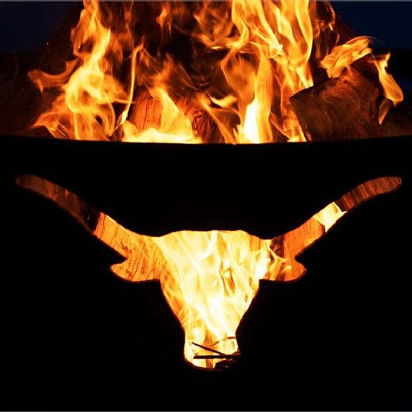 Longhorn Fire Pit for Outdoor Wood Burning - Heavy Duty Steel Fire Pit for Backyard, Patio, and Camping - Perfect for Bonfires, S'mores, and Outdoor Gatherings