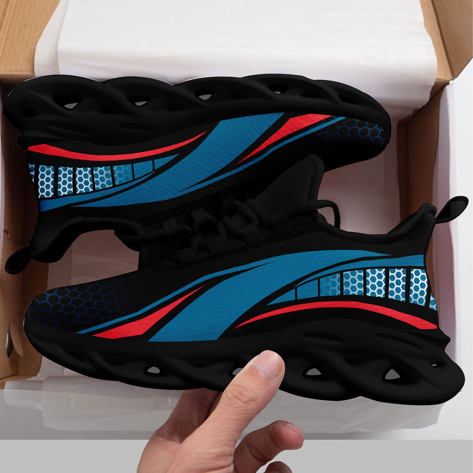 Custom Maxsoul Personalized Sneakers for Men & Women - Lightweight Comfortable Walking Shoes FN003 E025022 (Size 16) - Perfect for Running, Gym Workouts & Casual Wear