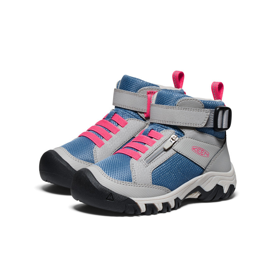 Little Kids' Targhee Boundless Hiking Boots - Alloy/Rouge Red | Waterproof & Lightweight Outdoor Shoes for Boys & Girls | Perfect for Hiking, Camping & Everyday Adventures