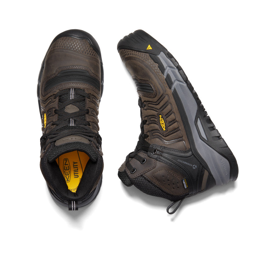 Men's Kansas City Waterproof Work Boots with Carbon Toe - Coffee Bean/Black - Durable Safety Shoes for Construction, Hiking & Outdoor Work