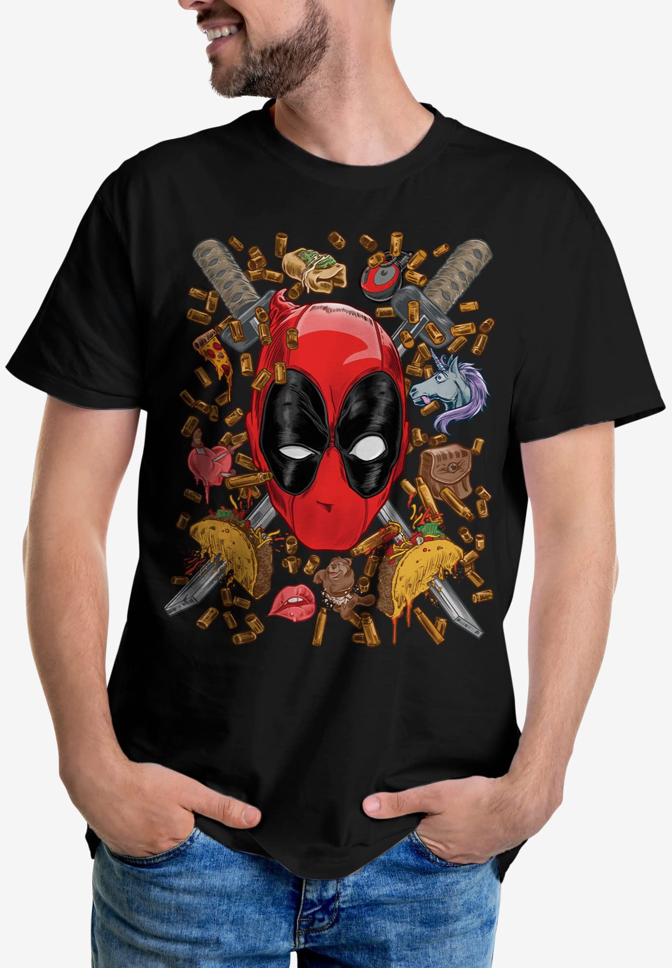 Marvel Superhero Graphic T-Shirt for Men - Cool Superhero Print Cotton Tee - Perfect for Casual Wear, Cosplay, and Comic Con Events