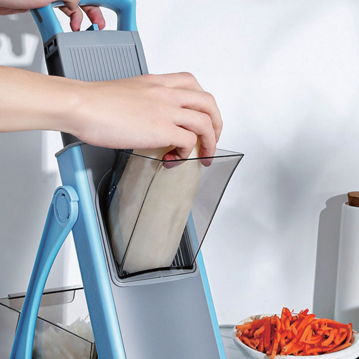 HomeMax 4-in-1 Vegetable Chopper & Food Slicer - Multi-Function Kitchen Gadget for Dicing, Slicing, Grating & Julienne - Perfect for Meal Prep, Salads & Healthy Cooking