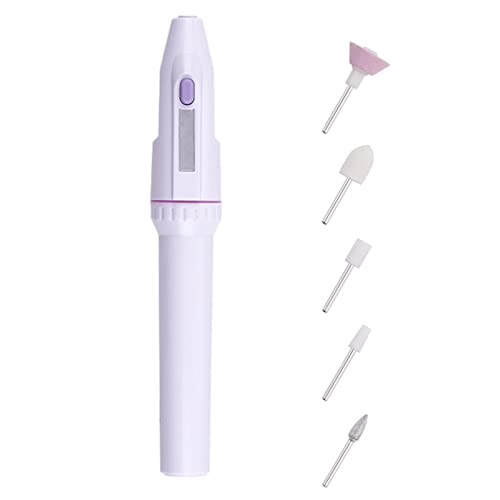 SANWOOD Electric Nail Drill Kit - Professional Nail Art Pen Grinder with 6 Bits, Manicure & Pedicure Machine for Nail Polish Removal, Filing & Shaping - Perfect for Home Salon, DIY Nail Care & Beauty Treatments