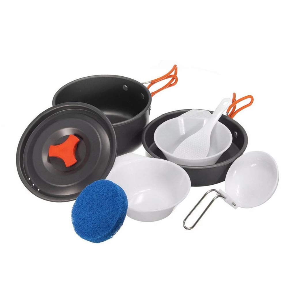 8-Piece Portable Non-Stick Outdoor Cooking Set - Lightweight Camping Cookware for Hiking, Backpacking & Travel | Perfect for Campfire Meals, RV Trips & Picnics