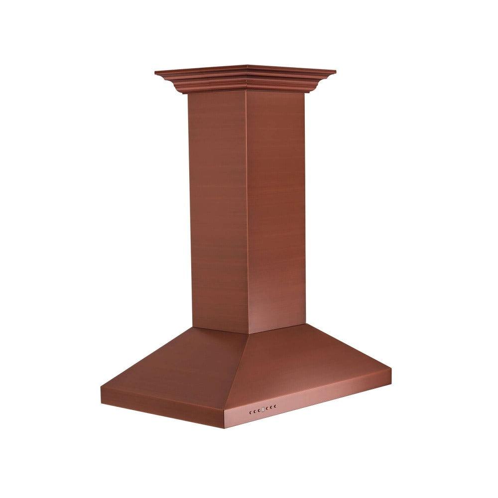 ZLINE 36 Inch Designer Series Copper Island Mount Range Hood (8KL3iC 36) - Premium Kitchen Ventilation for Modern Homes, Perfect for Open Concept Kitchens and Cooking Areas