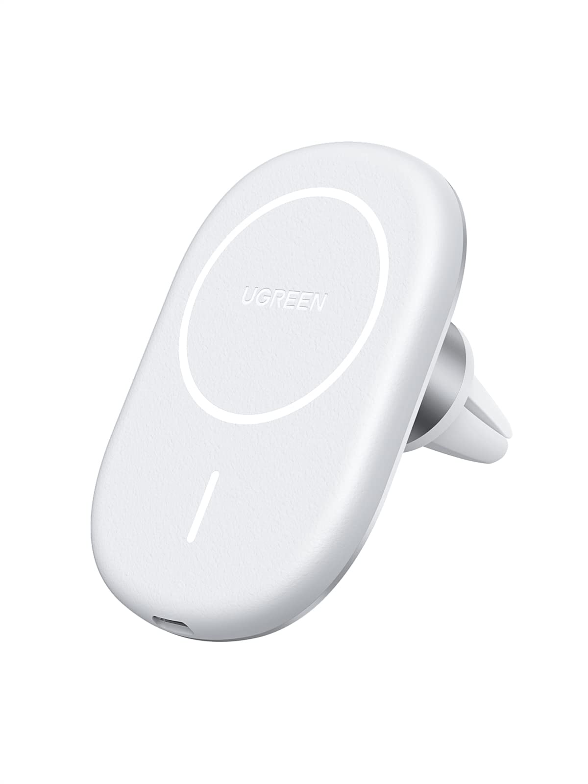 UGREEN Magnetic Wireless Car Charger Mount - Qi-Certified 15W Fast Charging for iPhone 14/13/12 Series (Pro Max/Mini) - Secure Phone Holder for Driving, Commuting & Road Trips