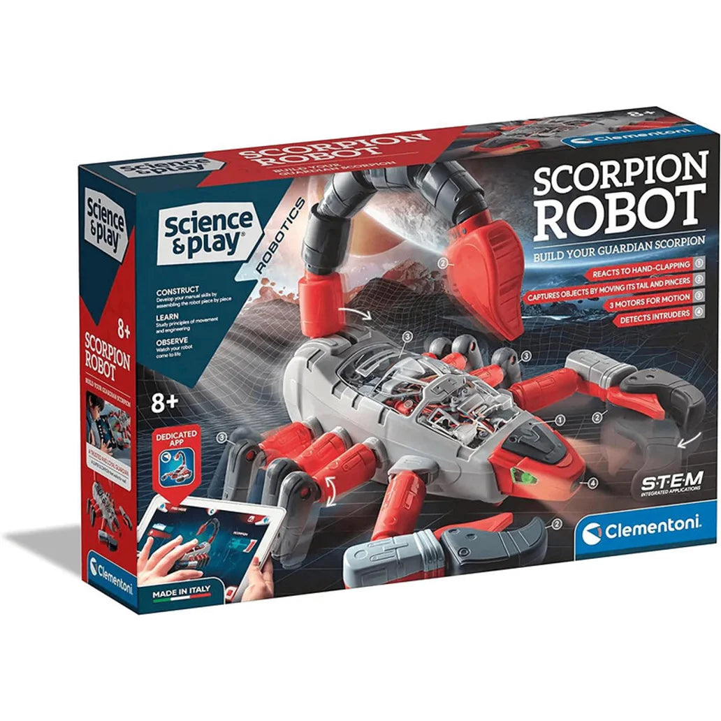 CLEMENTONI Science & Play Scorpion Robot - STEM Educational Toy for Kids, Interactive DIY Science Kit for Learning Robotics & Coding | Perfect for Home, Classroom & STEM Projects
