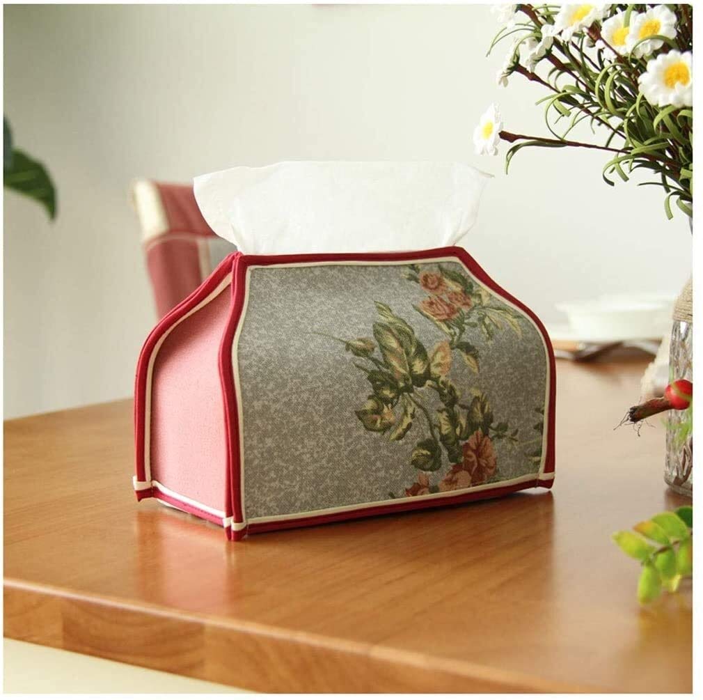 Vintage Rectangular Tissue Box Cover Holder - Country Style Home Decor for Living Room, Bedroom & Bathroom | Decorative Napkin Box Organizer for Rustic Farmhouse Aesthetic