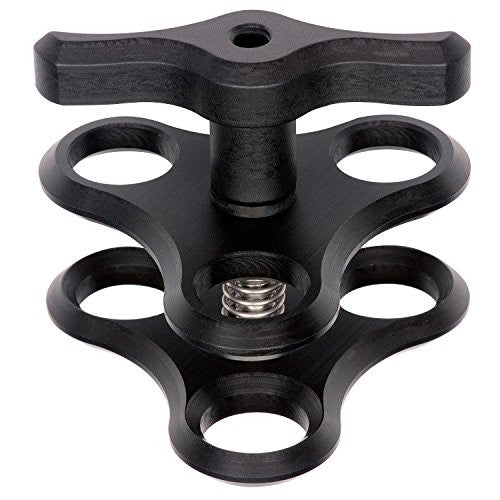 Ikelite 1 Inch Triple Ball Clamp Mark II - Underwater Camera Mount for Scuba Diving & Marine Photography