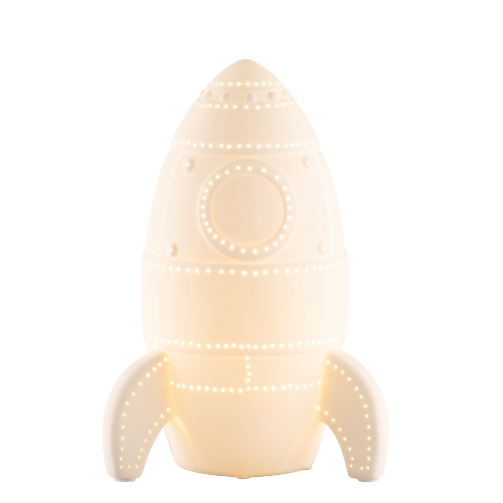 Belleek Living Rocket Luminaire - Modern LED Night Light for Kids Room, Nursery, Bedroom | Space-Themed Decor for Boys & Girls | Perfect Gift for Birthday, Christmas, and Home Decoration