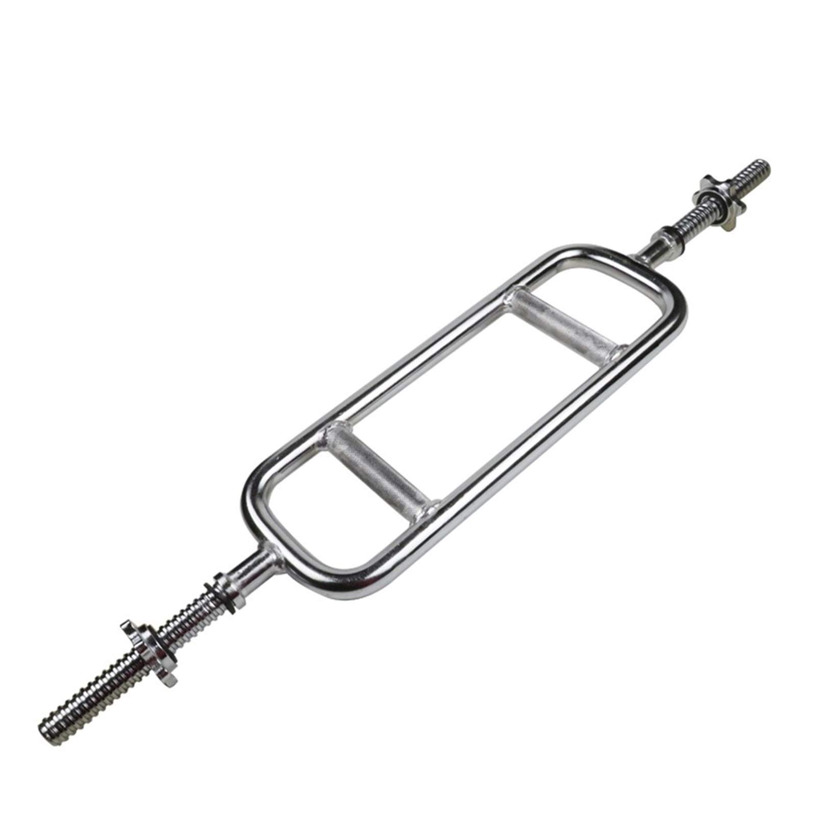XIANG JI Solid Chrome Tricep Bar - Olympic Weight Lifting Bar for Hammer Curls, Bicep & Tricep Workouts - Heavy Duty Home Gym Equipment for Strength Training & Fitness