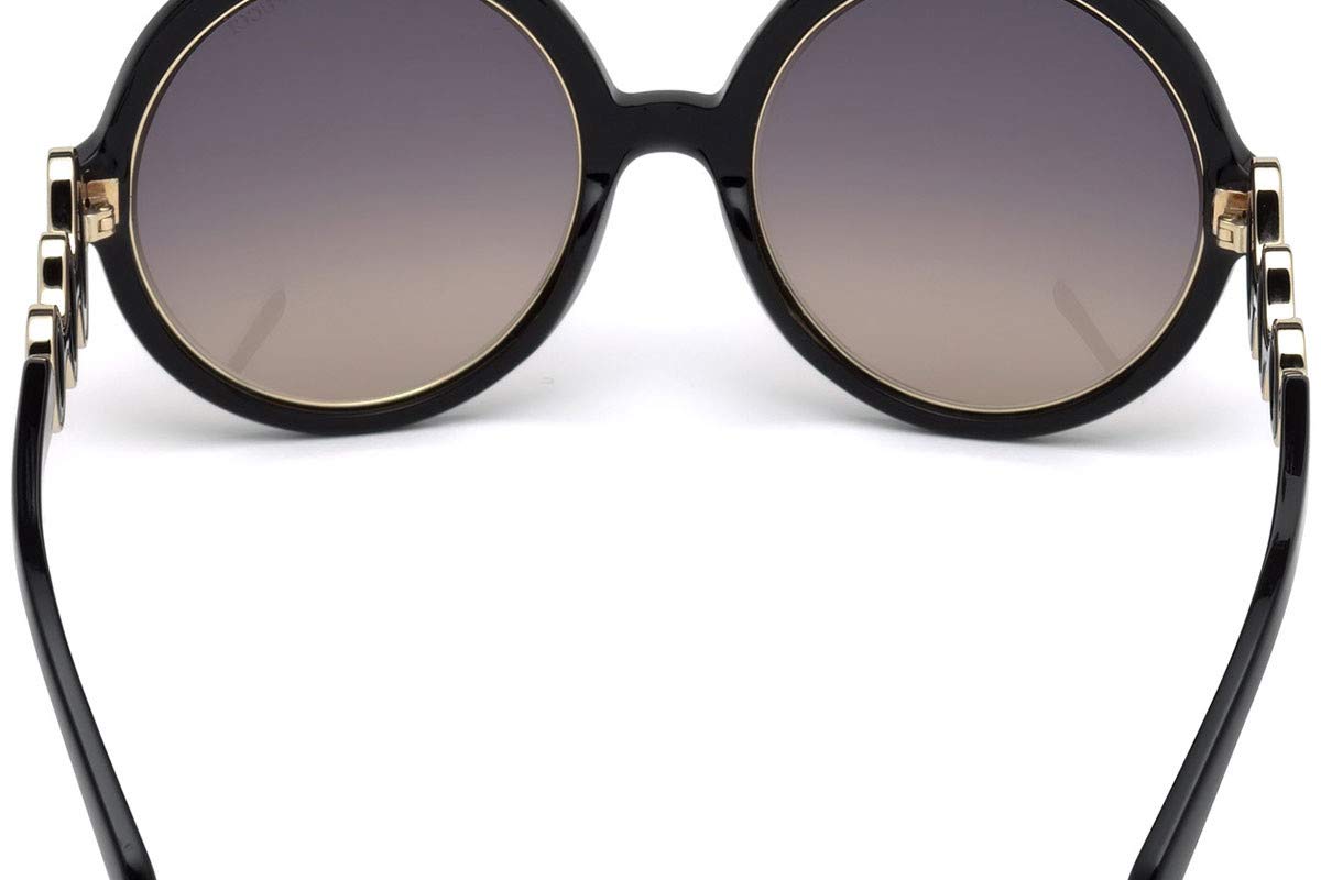 EP0039 Polarized Sunglasses for Men & Women - Shiny Black Frame, UV400 Protection, Gradient Smoke Lenses (56mm) - Perfect for Driving, Beach & Outdoor Activities