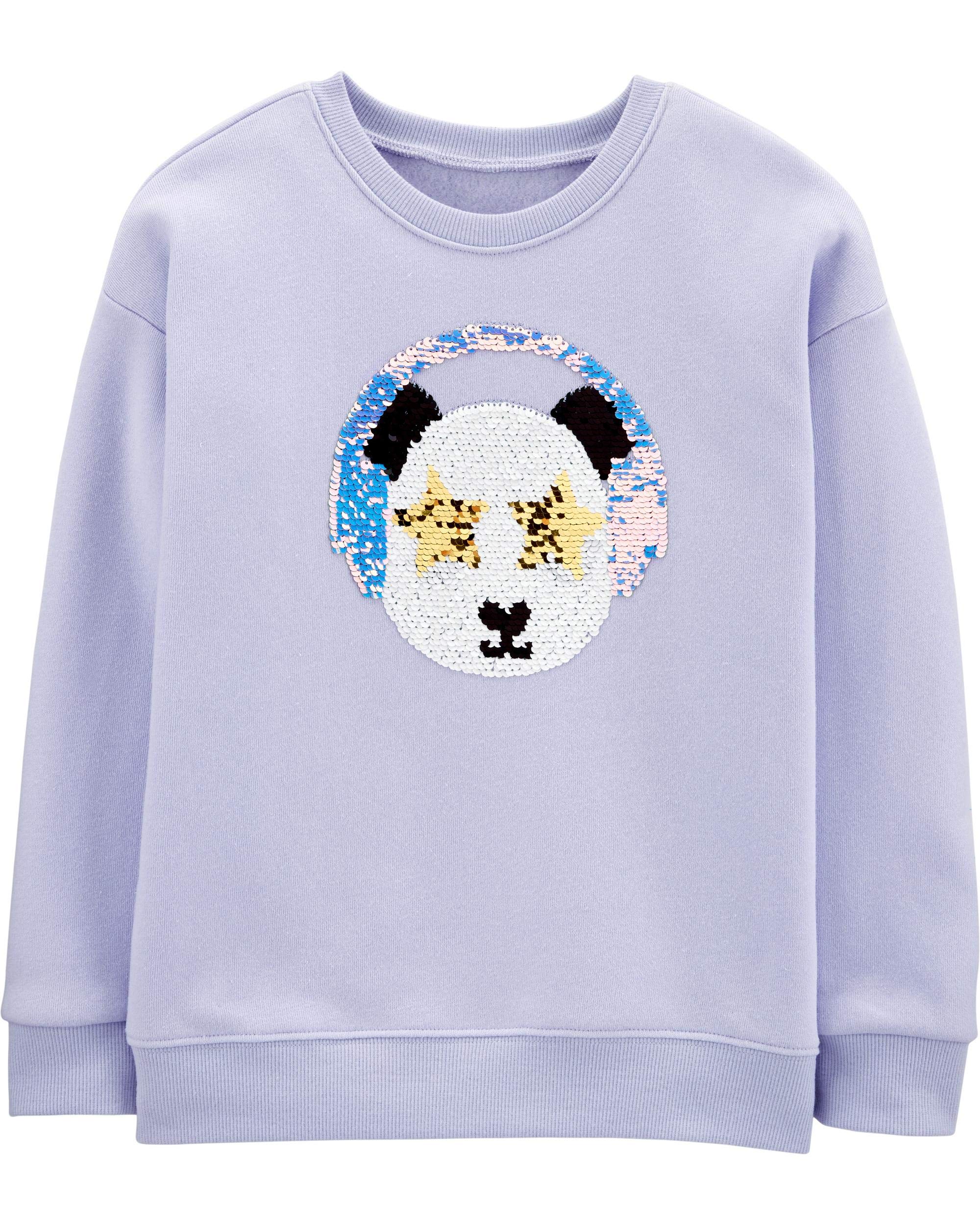 OshKosh B'Gosh Girls' Sequin Flip Pullover Hoodie - Cute Kids Sweatshirt for School, Play & Everyday Wear