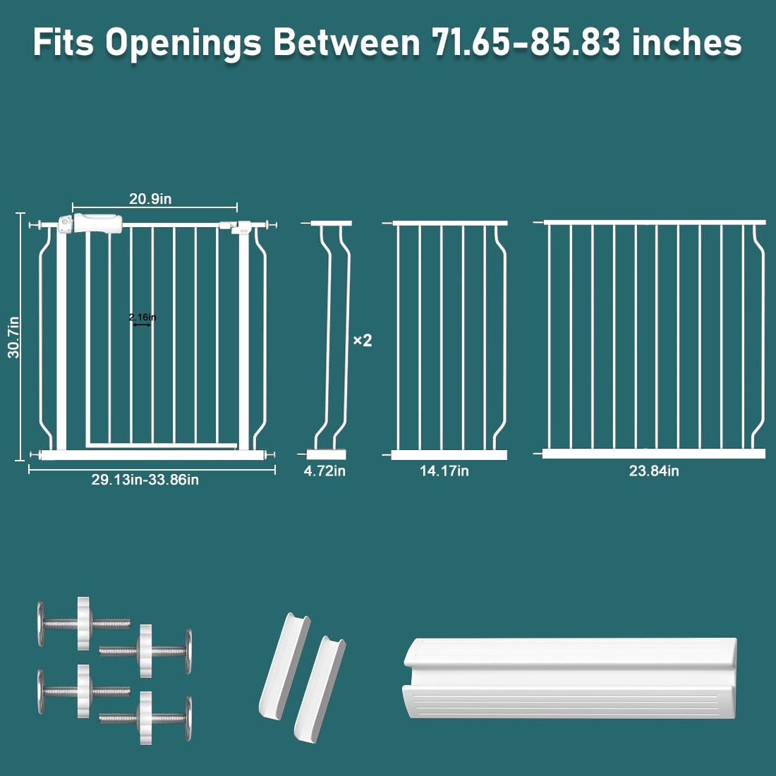 **Extra Wide Baby Gate 71.65-85.83