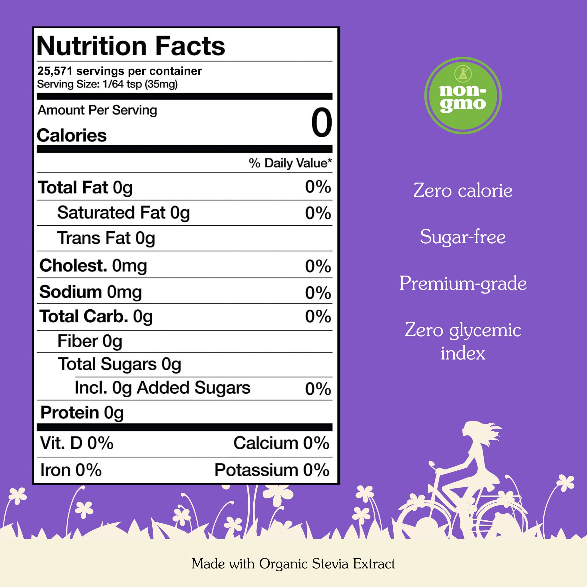 NuNaturals Organic Pure Stevia Extract Powder - 100% Natural Keto Sweetener, No Fillers or Erythritol - Plant-Based Sugar Substitute for Baking, Coffee & Tea - 1kg (25,000+ Servings) - USDA Certified, Vegan & Gluten-Free