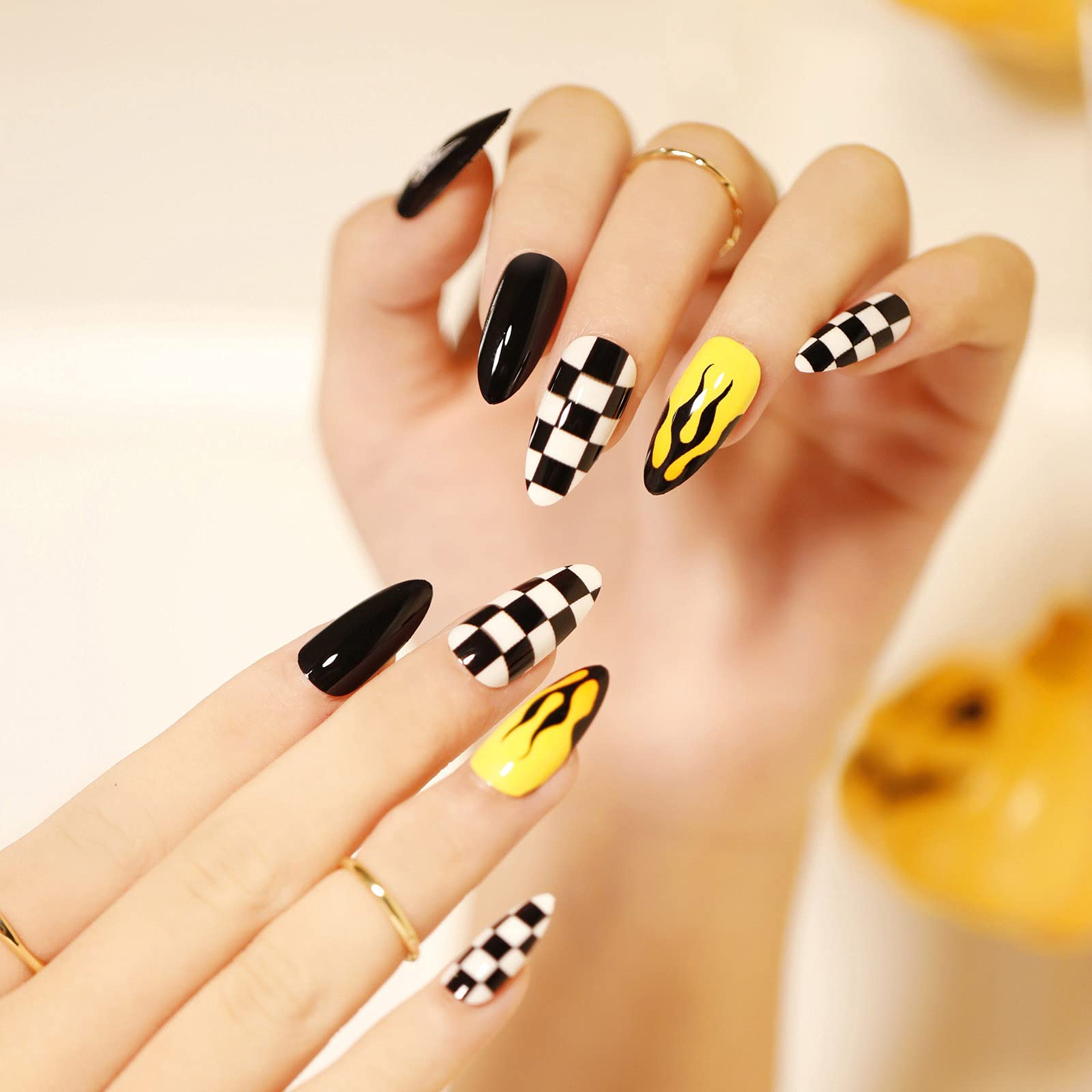 Halloween Horror Fake Nails 24pcs - Long Lasting Press On Nails for Party & Cosplay