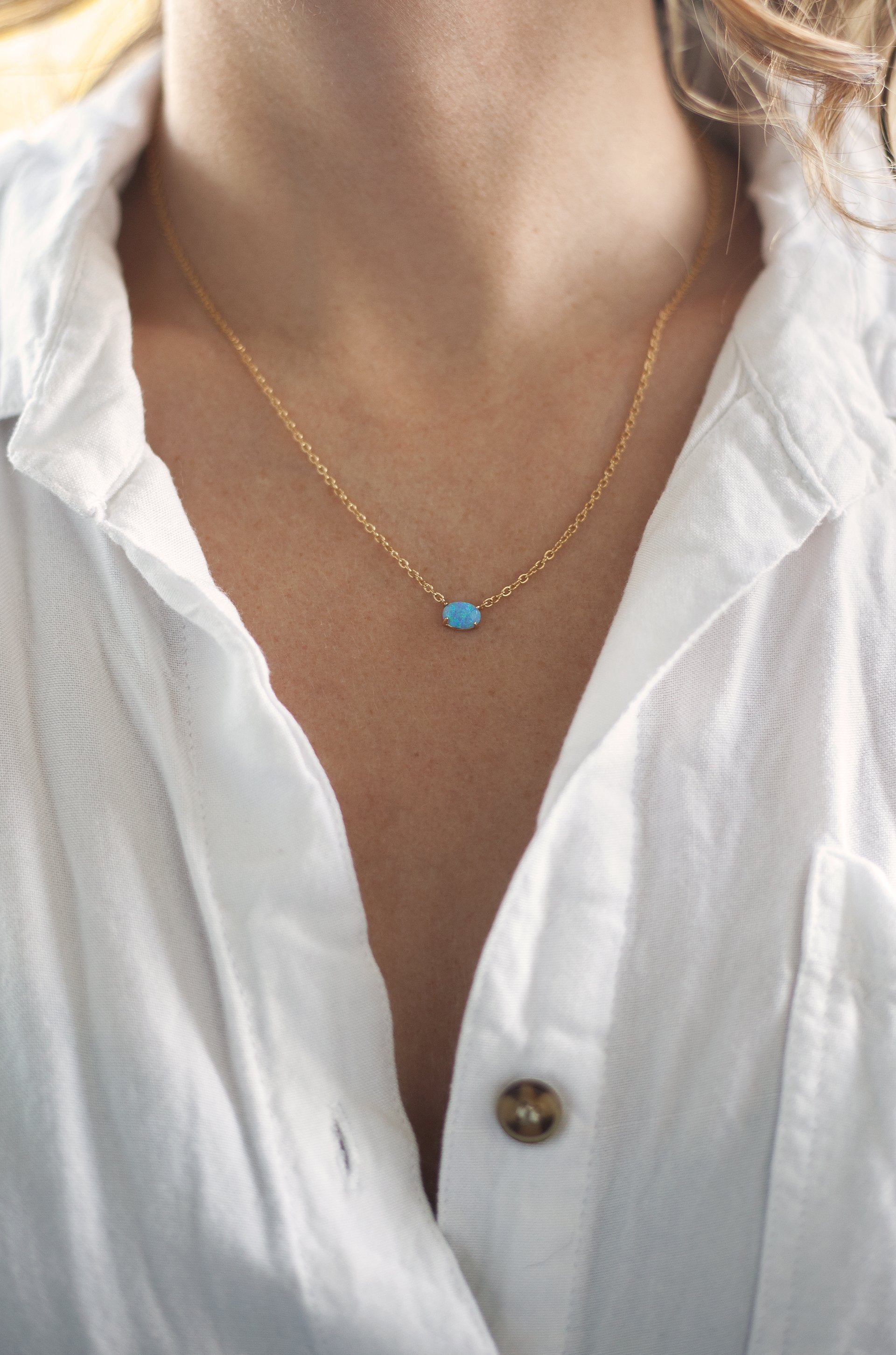Keepsake Kyocera Opal Necklace - Elegant Handcrafted Jewelry for Women | Perfect for Anniversaries, Birthdays & Special Occasions
