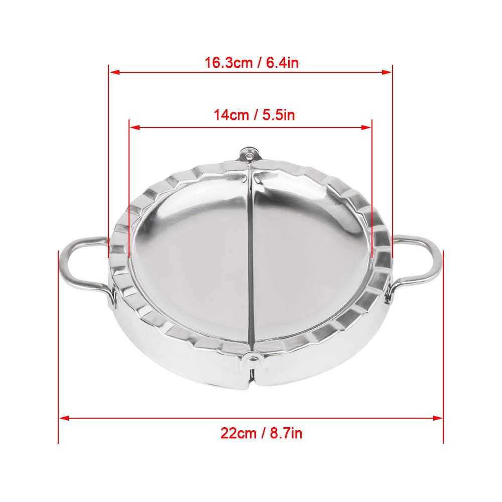 6.4 Inch Large Empanada Maker - Stainless Steel Empanada Press for Meat Pocket Pies - Perfect for Home Cooking, Parties & Latin American Cuisine