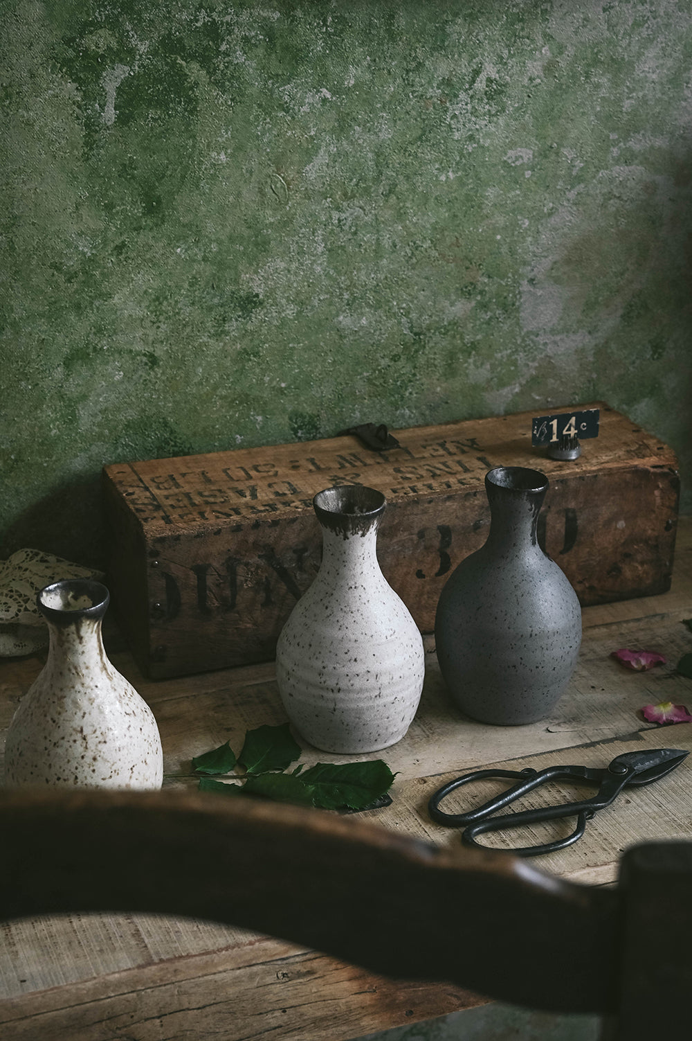 Handmade Brown Stoneware Bud Vase - Small Ceramic Flower Vase for Home Decor, Wedding Centerpieces & Tabletop Arrangements