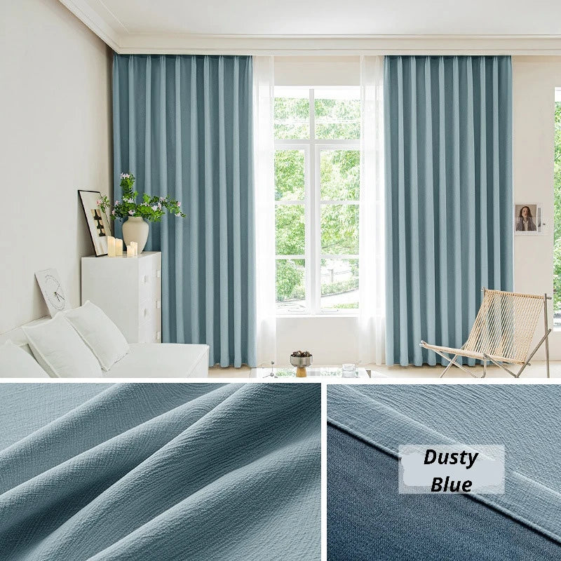 Blackout Soundproof Curtains - Thermal Insulated Custom Chenille Drapes for Bedroom, Living Room & Home Theater - Noise Reducing & Light Blocking Window Treatments