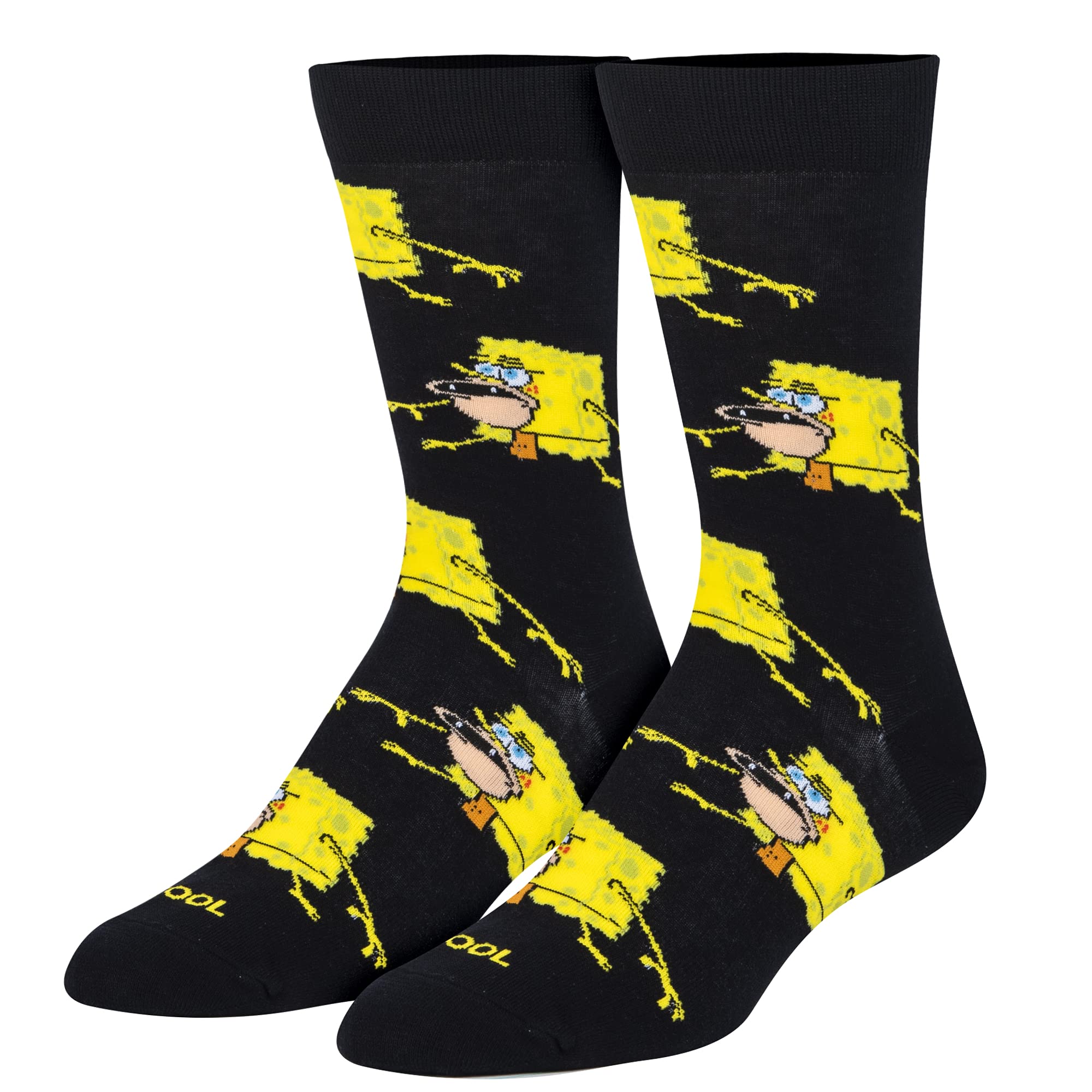 Funny Prehistoric Spongebob Graphic Print Socks for Men & Women - Comfortable Crew Socks with Cool Designs - Perfect for Gifts, Cosplay, and Daily Wear