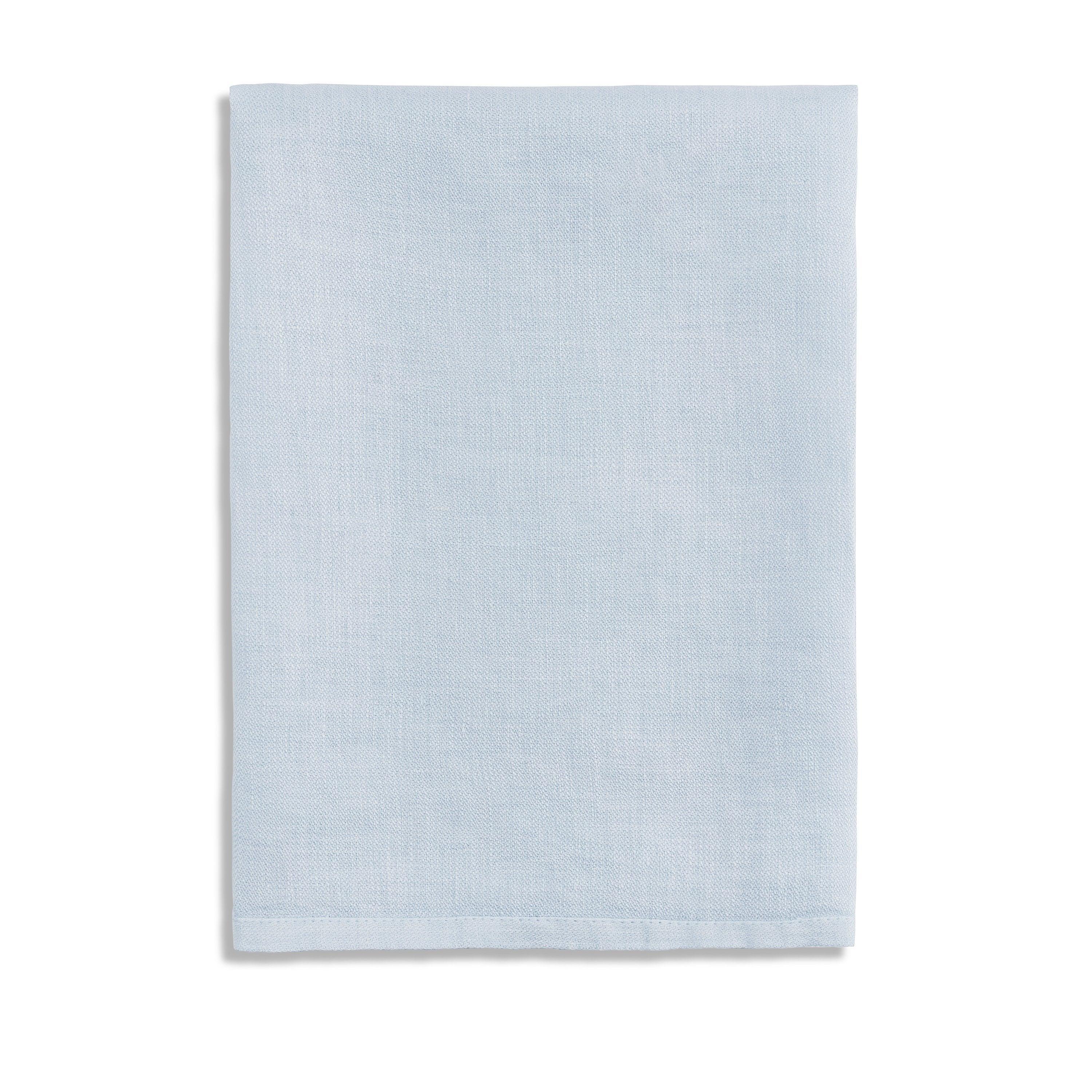 Premium Linen Sateen Napkins Set of 4 - Soft Light Blue Table Linens for Elegant Dining, Wedding Decor & Dinner Parties