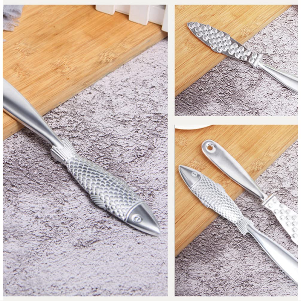 Hemoton Fish Scale Remover & Cleaner - Stainless Steel Fish Scaler Tool for Kitchen, Camping, Fishing - Perfect for Salmon, Tilapia, Bass & Seafood Preparation