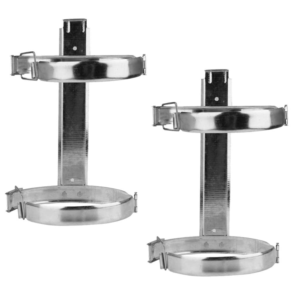 2-Pack Universal Fire Extinguisher Wall Mount Bracket - Heavy Duty Metal Hook Holder for Home, Car & Shop Safety - Perfect for Garage, Kitchen, and Vehicle Emergency Preparedness