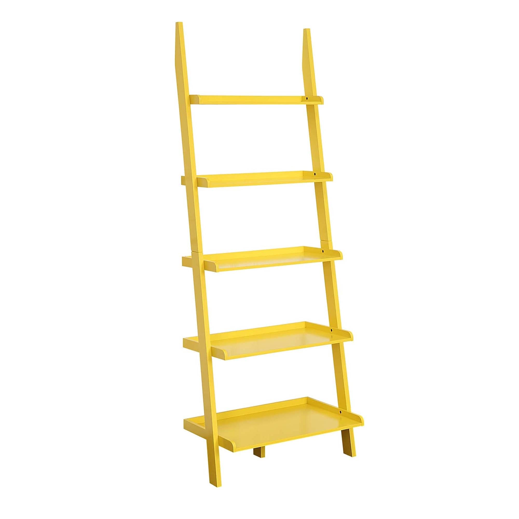 Ergode American Heritage Bookshelf Ladder - Vintage Style Wooden Library Ladder for Home & Office - Perfect for Reaching High Shelves & Decor